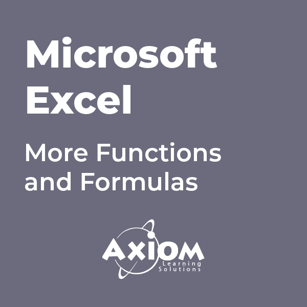 Microsoft Excel - More Functions and Formulas