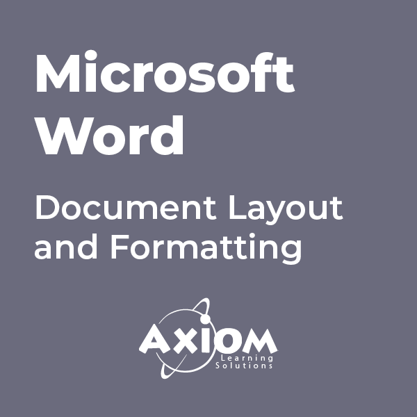 Microsoft Word - Document Layout and Formatting